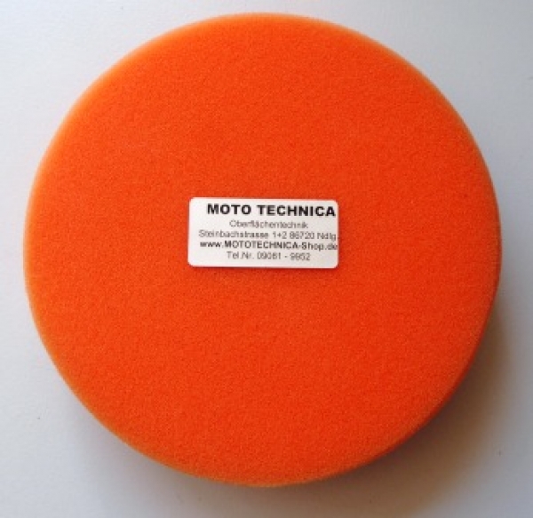 Polierschwamm 150 mm orange mittelsoft ideal zum Polieren für Lacke etc.